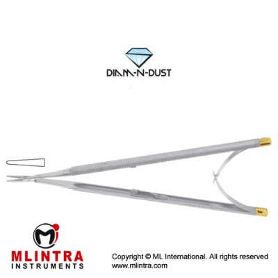Diam-n-Dust™ Hepp-Scheidel Micro Needle Holder Straight - With Lock Stainless Steel, 18.5 cm - 7 1/4"